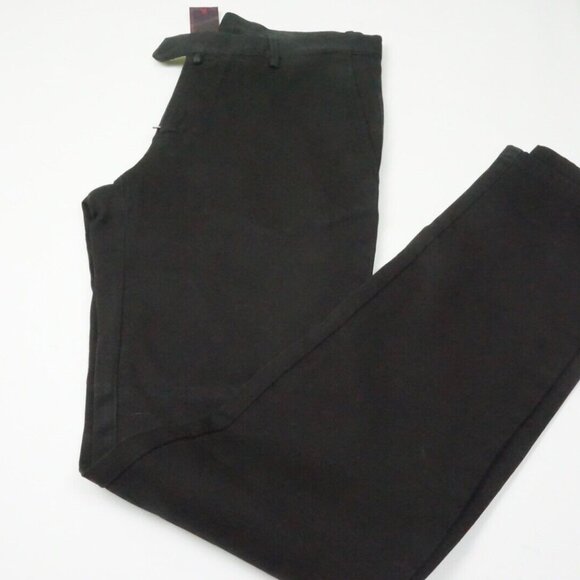 Isaia S Tinto Capo Black Twill Cotton Blend Casual Mens Chino Pants 50R EU NEW